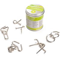metalen breinpuzzels level 1, 5 stuks