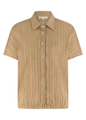 Tramontana Crinkled Short-sleeve Blouse S01-16-301 Blouse 002800-camel