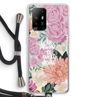 Kindness matters: Oppo A95 5G Transparant Hoesje met koord