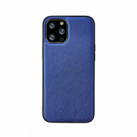 iPhone XR hoesje - Backcover - Stofpatroon - TPU - Blauw - thumbnail