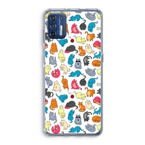 Kleurrijke katten: Motorola Moto G9 Plus Transparant Hoesje