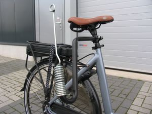 M-Wave Hondenlijn voor fiets met fietsbeugel 92 cm rood/zwart