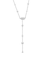 Yoko London collier Trend en or blanc 18ct orné de perles d'eau douce et de diamants - Argent - thumbnail