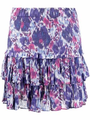 MARANT ÉTOILE minijupe Naomi à taille froncée - Bleu