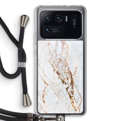Goud marmer: Xiaomi Mi 11 Ultra Transparant Hoesje met koord