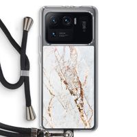 Goud marmer: Xiaomi Mi 11 Ultra Transparant Hoesje met koord