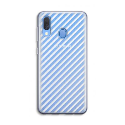 Strepen zwart-wit: Samsung Galaxy A40 Transparant Hoesje