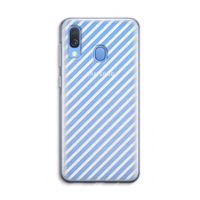 Strepen zwart-wit: Samsung Galaxy A40 Transparant Hoesje