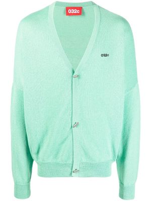 032c cardigan à effet d'épaules descendues - Vert