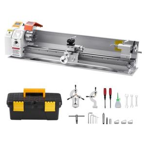 VEVOR Metaaldraaibank 22x100cm Tafeldraaibank 1250W Automatische Voeding