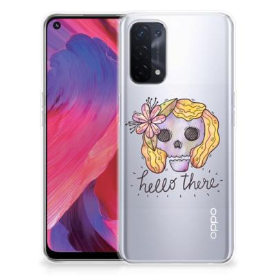 Silicone Back Case OPPO A93 5G Boho Skull Silicone Back Case OPPO A93 5G Boho Skull