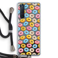 Pink donuts: Sony Xperia 5 II Transparant Hoesje met koord Pink donuts: Sony Xperia 5 II Transparant Hoesje met koord