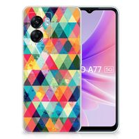 OPPO A77 | A57 5G TPU bumper Geruit - thumbnail