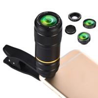 HAUTIK HK-002 5 in 1 198 mate Fisheye Lens + 15 X macrolens + 0 6 X breed Lens + 12 X Telephoto Lens + CPL Lens Kits voor iPhone Galaxy Sony Lenov