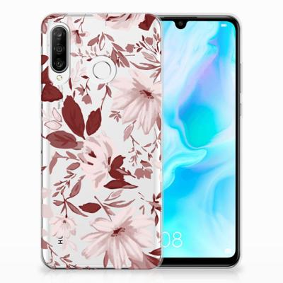 Smartphone hoesje Huawei P30 Lite Watercolor Flowers