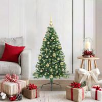 VidaXL Kunstmatig voorverlicht kerstboom met 150 led groen 120 cm pvc