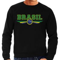 Brazilie / Brasil landen sweater / trui zwart heren - thumbnail