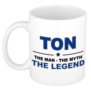 Ton The man, The myth the legend collega kado mokken/bekers 300 ml