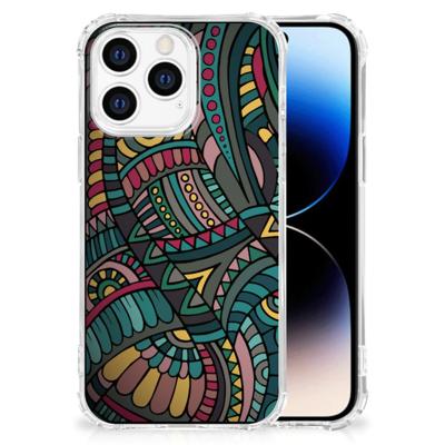 iPhone 14 Pro Doorzichtige Silicone Hoesje Aztec iPhone 14 Pro Doorzichtige Silicone Hoesje Aztec