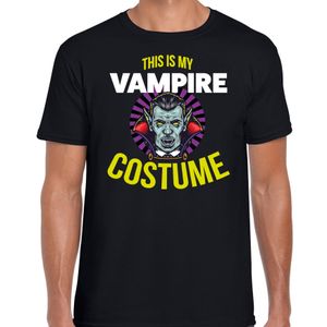 Vampire costume halloween verkleed t-shirt zwart voor heren