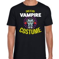 Vampire costume halloween verkleed t-shirt zwart voor heren - thumbnail