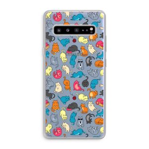 Kleurrijke katten: Samsung Galaxy S10 5G Transparant Hoesje