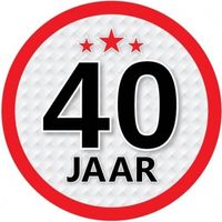 10x 40 Jaar leeftijd stickers rond verjaardag versiering - Feeststickers - thumbnail