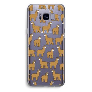 Alpacas: Samsung Galaxy S8 Plus Transparant Hoesje