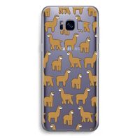 Alpacas: Samsung Galaxy S8 Plus Transparant Hoesje