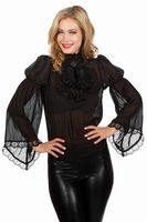 Piraten/gothic blouse, zwart
