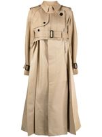 sacai trench à taille ceinturée - Marron - thumbnail