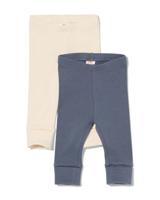 HEMA Babyleggings Rib - 2 Stuks Ecru (ecru)