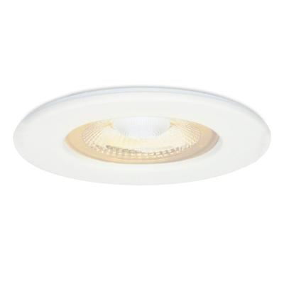 Nola LED inbouwspot - Lage inbouwdiepte (49mm) - 5 Watt 480 lumen - 2700K warm wit - Dimbaar - Rond - IP65 waterdicht voor binnen, buiten en badkamer - Wit
