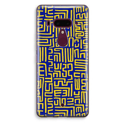 Majorelle Blue Print: HTC U12+ Transparant Hoesje