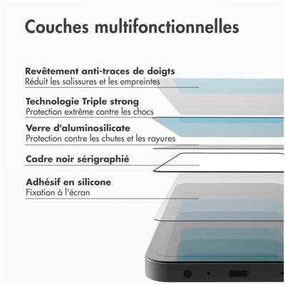 Accezz Triple Strong Full Cover Glas Screenprotector met applicator Samsung Galaxy A54 / S23 FE Tablet screenprotector Transparant