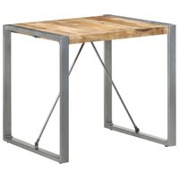 vidaXL Eettafel 80x80x75 cm ruw mangohout - thumbnail