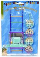 HAPPY PET BIRD TOY MP BAL / LADDER / PERCH