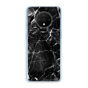 Zwart Marmer 2: OnePlus 7T Transparant Hoesje