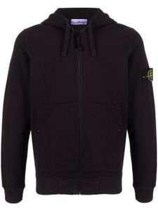 Stone Island hoodie en coton à patch Compass - Bleu