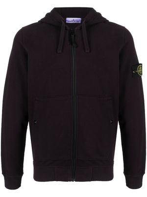 Stone Island hoodie en coton à patch Compass - Bleu