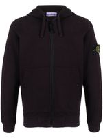 Stone Island hoodie en coton à patch Compass - Bleu