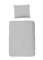 Goodmorning Dekbedovertrek UNI Light Grey-Lits-jumeaux (240 x 200/220 cm)