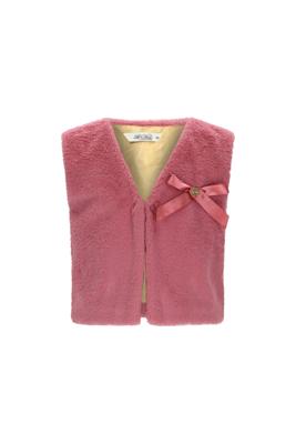 Le Chic winter gilet meisjes - roze - Eloisa - furry