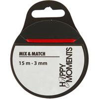 Creativ Company Satijnlint, b: 3 mm, rood, 15 m/ 1 rol