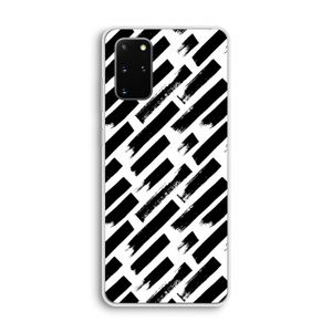 Zwarte vegen: Samsung Galaxy S20 Plus Transparant Hoesje