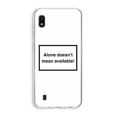 Alone: Samsung Galaxy A10 Transparant Hoesje