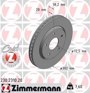Remschijf Coat Z 230231020