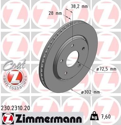 Remschijf Coat Z 230231020