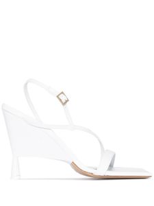 GIABORGHINI x RHW sandales Rosie 5 100 mm en cuir - Blanc