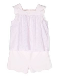 Patachou ensemble haut-short à broderie anglaise - Rose